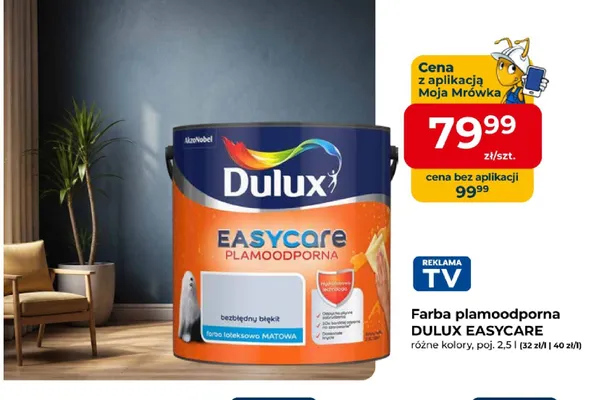Farba plamoodporna Dulux Easycare promocja w PSB Mrówka