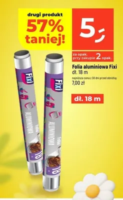 Folia aluminiowa dł. 18 m promocja w Dealz