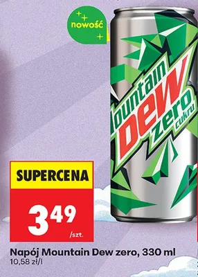 Napój Mountain Dew zero promocja w Biedronka