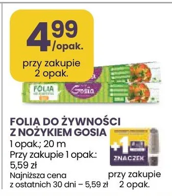 Folia do żywności z nożykiem Gosia promocja w Stokrotka