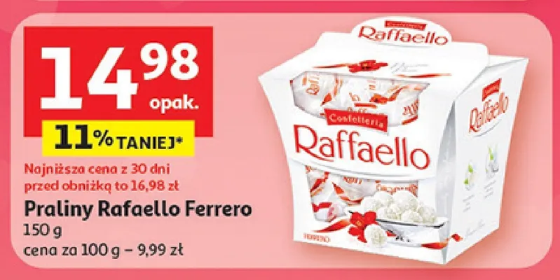 Praliny Raffaello Ferrero 150 g promocja w Auchan