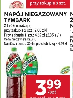 Napój niegazowany Tymbark promocja w Stokrotka