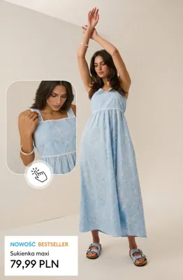 Sukienka maxi promocja w Sinsay