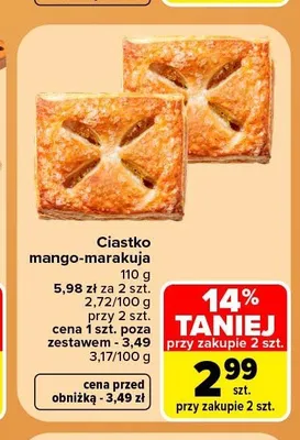 Ciastko mango-marakuja promocja w Carrefour