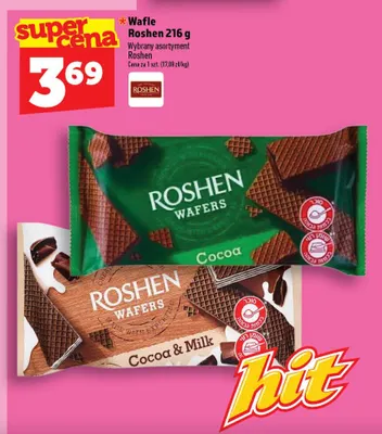 Wafle Roshen Cocoa & Milk promocja w TOPAZ