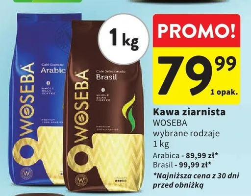 Kawa ziarnista Arabica promocja w Intermarche