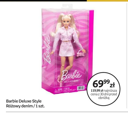 Lalka Barbie Deluxe Style Różowy denim promocja w Empik