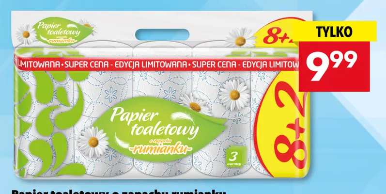Papier toaletowy o zapachu rumianku Lewiatan 8+2-pak promocja w LEWIATAN