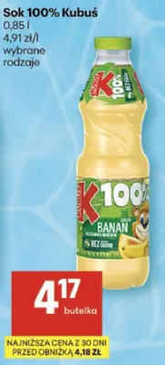 Sok 100% kubuś promocja w Delikatesy Centrum
