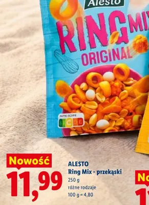 Ring Mix - przekąski Alesto promocja w Lidl