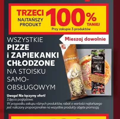 Pizze i zapiekanki chłodzone na stoisku samoobsługowym promocja w Kaufland