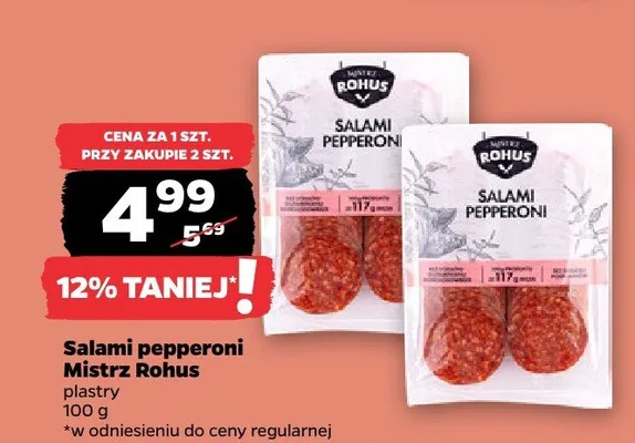 Salami pepperoni Mistrz Rohus promocja w Netto