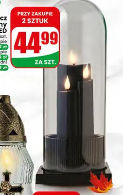 Znicz szklany Saragossa LED promocja w Dino