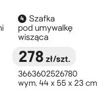 Szafka pod umywalkę wisząca promocja w Castorama