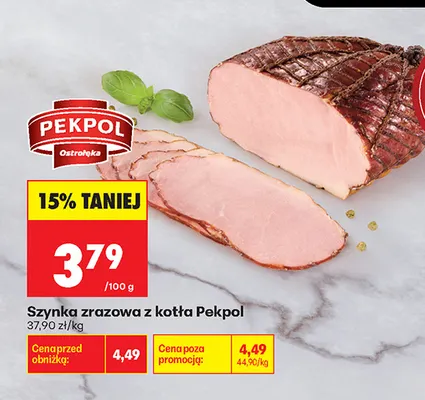 Szynka zrazowa z kotła Pekpol promocja w Biedronka