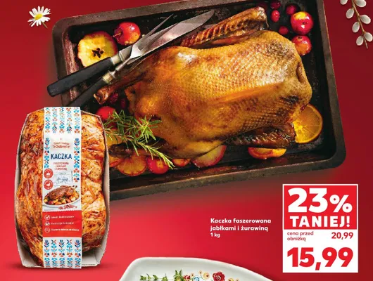 Kaczka faszerowana jabłkami i żurawiną promocja w Kaufland