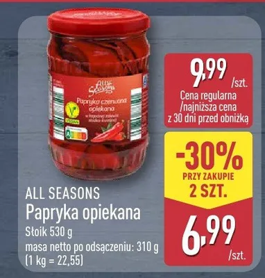 Papryka opiekana All Seasons promocja w Aldi