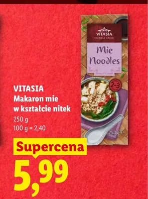 Makaron mie w kształcie nitek Vitasia promocja w Lidl