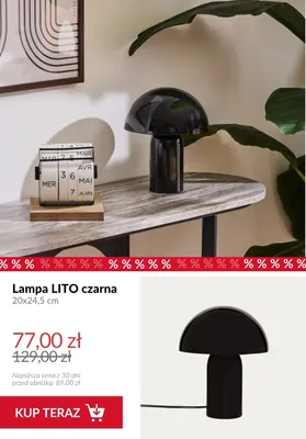 Lampa Lito czarna promocja w Homla