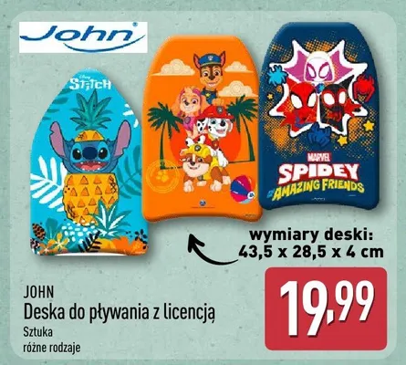 Deska do pływania z licencją JOHN promocja w Aldi