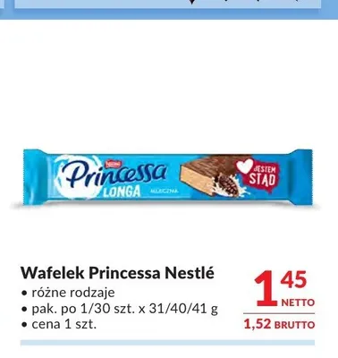 Wafelek Princessa Longa Nestlé promocja w Makro