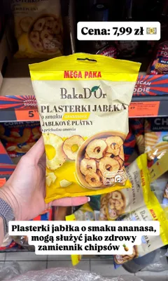 Plasterki jabłka o smaku ananasa BakaD'Or promocja w Biedronka