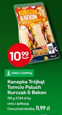 Kanapka Trójkąt Tomcio Paluch Kurczak & Bekon promocja w Żabka
