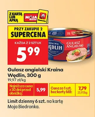 Gulasz angielski promocja w Biedronka