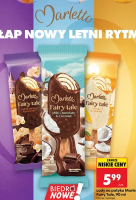 Lody na patyku Marletto Fairy Tale promocja w Biedronka