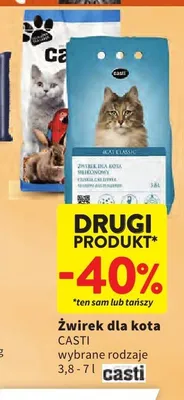 Żwirek dla kota Casti promocja w Intermarche