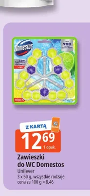 Zawieszki do WC Domestos Power 5 3-pak promocja w Leclerc