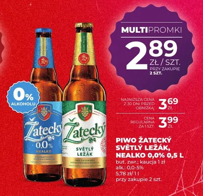 Piwo bezalkoholowe Žatecký Nealko promocja w Duży Ben