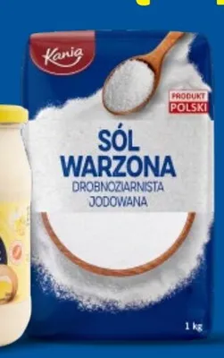 Sól warzona drobnoziarnista jodowana Kania promocja w Lidl