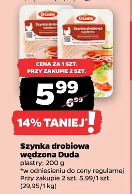 Szynka drobowa wędzona promocja w Netto