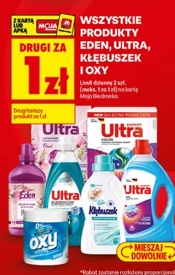 Produkty Eden, Ultra, Kłębuszek i Oxy promocja w Biedronka