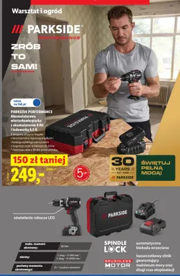 Akumulatorowa wiertarkowkrętarka Parkside Performance promocja w Lidl