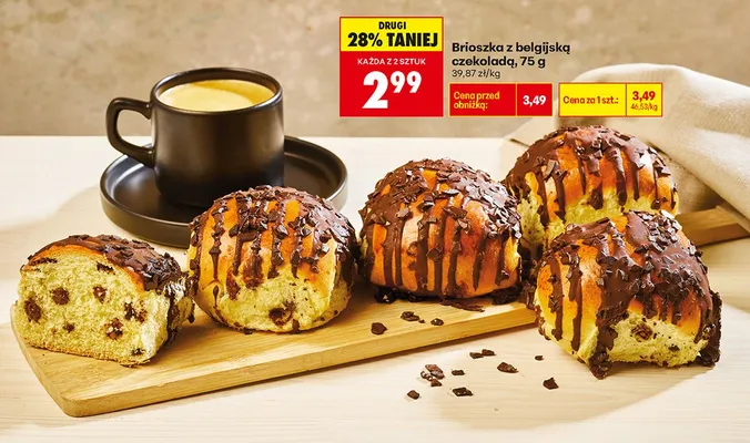 Brioszka z belgijską czekoladą promocja w Biedronka
