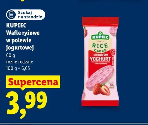 Wafle ryżowe w polewie jogurtowej Kupiec promocja w Lidl