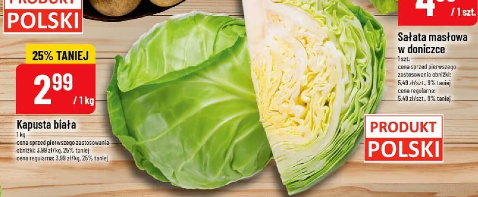 Sałata masłowa w doniczce promocja w POLOmarket