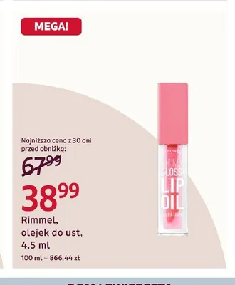 Olejek do ust Rimmel promocja w Rossmann