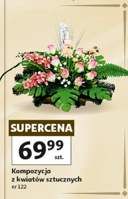 Kompozycja z kwiatów sztucznych nr 122 promocja w Auchan