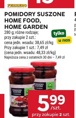 Pomidory suszone Home Garden promocja w Stokrotka