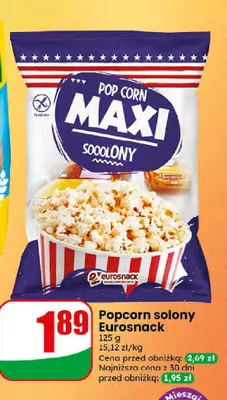 Popcorn solony Eurosnack promocja w Dino