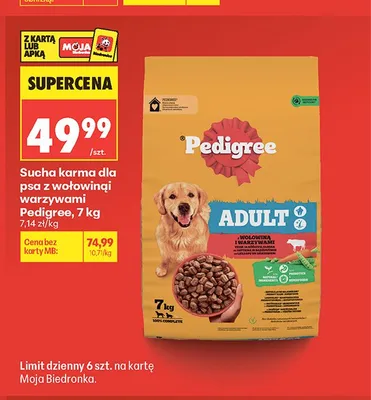 Sucha karma dla psa z wołowiną i warzywami Pedigree promocja w Biedronka