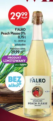 Wino bezalkoholowe F'ALKO Peach Please promocja w Żabka