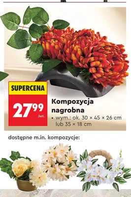 Kompozycja nagrobna promocja w Biedronka
