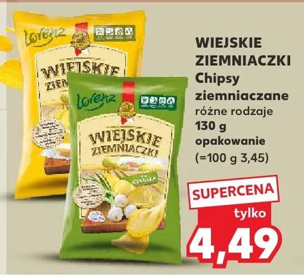 Chipsy ziemniaczane różne rodzaje promocja w Kaufland