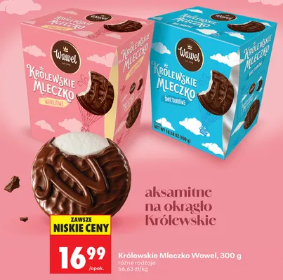 Królewskie Mleczko śmietankowe Wawel promocja w Biedronka