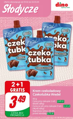 Krem czekoladowy Czekotubka promocja w Dino