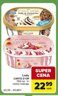 Lody Carte D'Or Soft & Crunchy promocja w Carrefour Express